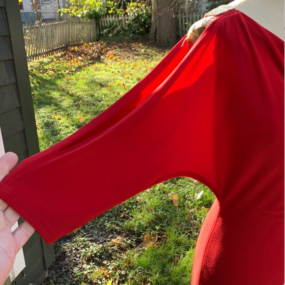 For Valentine's Day?    Red Body-Skimming Dress - Picture 9 of 13
